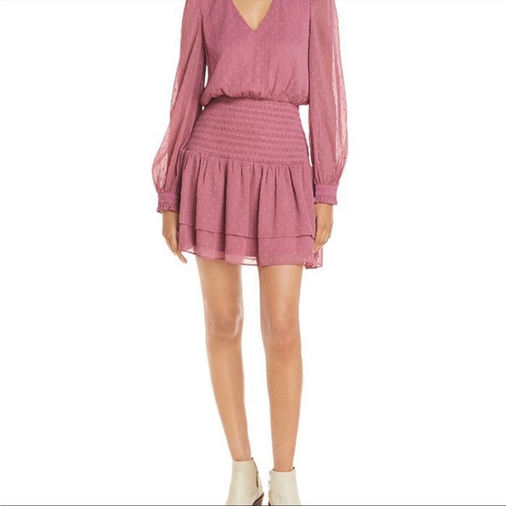 Aqua smock waist dress